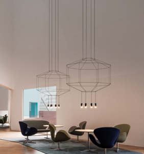 Pendelleuchten Lichtskulpturen Wireflow Vibia