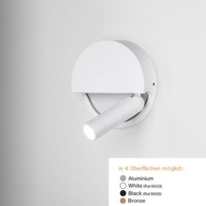 Aufbau LED Wandstrahler weiß schaltet beim einklappen