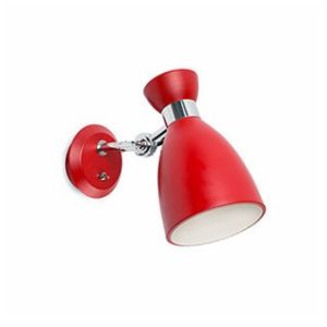 rote Retro Wandlampe mit Schalter