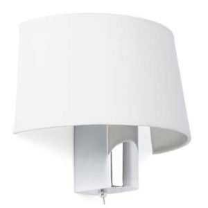 weiss chrom Wandlampe mit Schalter