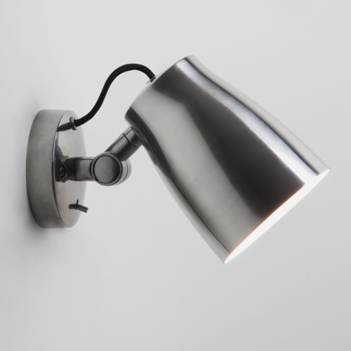Aluminium Atelier Wandleuchte mit Schalter