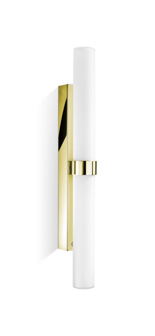 Seitliche Spiegel Wandlampe Gold Glas mit Dimmer 70cm