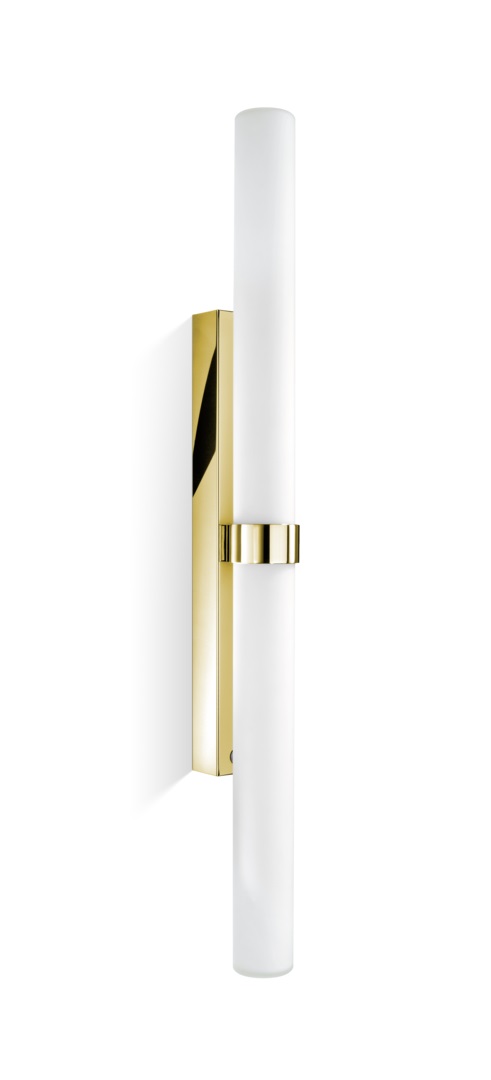 Seitliche Spiegel Wandlampe Gold Glas mit Dimmer 90cm