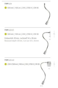 Steng Flexleuchte Wand mit Schalter mit vielen Moeglichkeiten