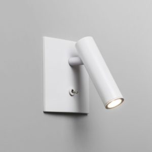 Weiße flache halbeinbau LED Spot Wandleuchte mit Schalter