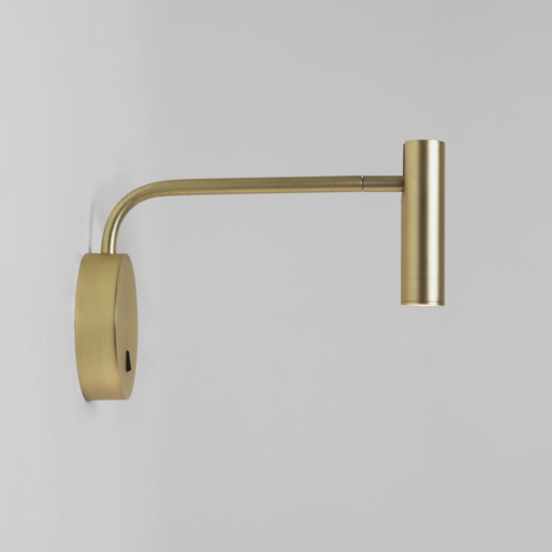 beweglicher matt Gold Wandspot mit Schalter