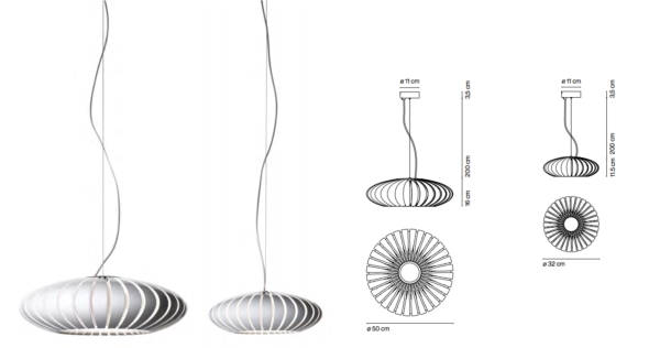 Spanische Design Hängeleuchte Maße