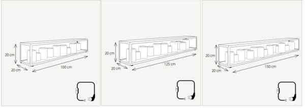 Harmonische Sideboard Tischleuchte Kerzenoptik Maße