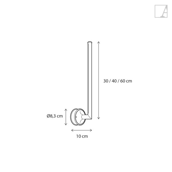 Schmale Messing Wandleuchte Abmessungen