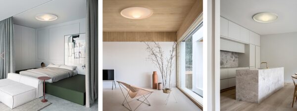 Runde moderne harmonische Deckenleuchten in verschiedenen Größen und Farben