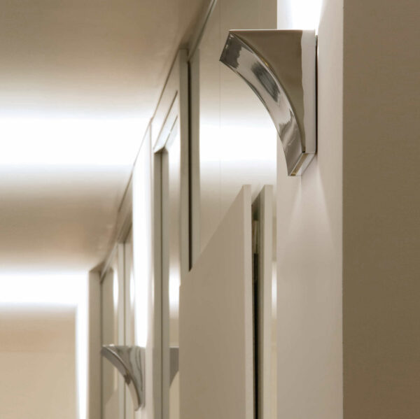 Indirekte Chrom Wand Designleuchten
