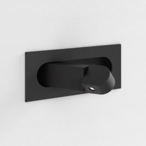 Schwarze Wandeinbau Leseleuchte mit Schalter